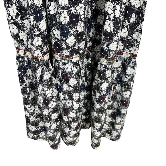 WARM Dress Big Love Floral Tiered Tie Shoulder Maxi Dress Size S Black - Picture 11 of 14